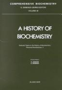 Cover for Selected topics in the history of biochemistry