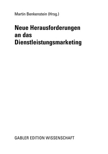Cover for Neue Herausforderungen an das Dienstleistungsmarketing
