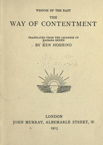 Cover for The way of contentment