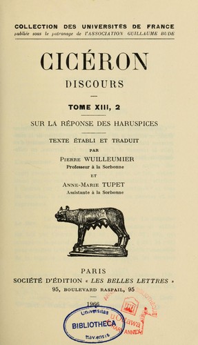 Cover for Discours