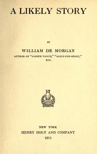Cover for A likely story