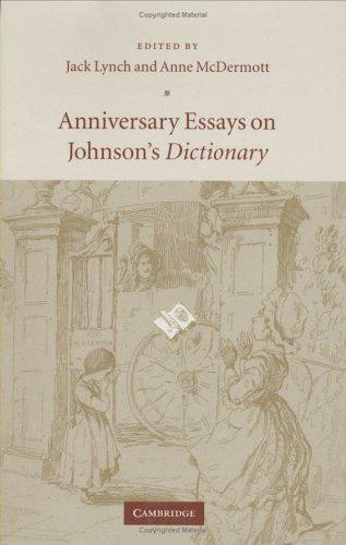 Cover for Anniversary essays on Johnson's dictionary