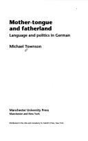 Cover for Mother-tongue and fatherland