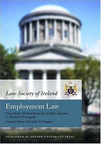 Cover for Employment Law (Law Society of Ireland Manual)