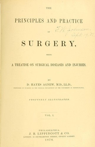 Cover for The principles and practice of surgery