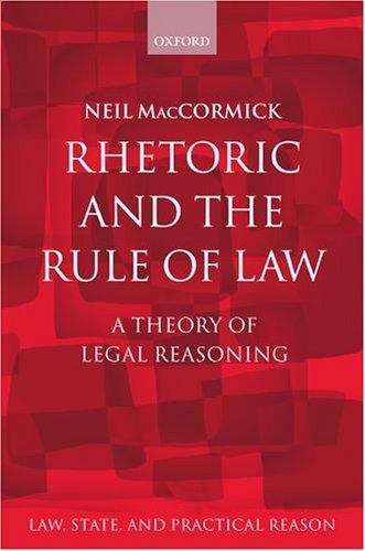 Cover for Rhetoric and the Rule of Law