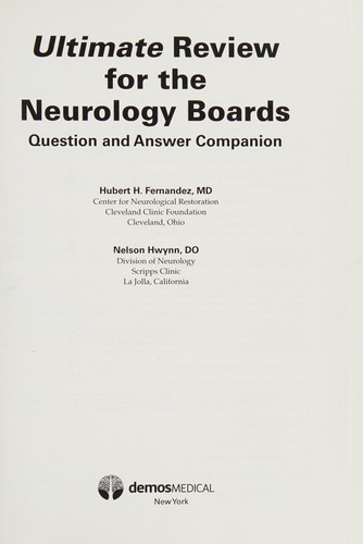 Cover for Ultimate review for the neurology boards