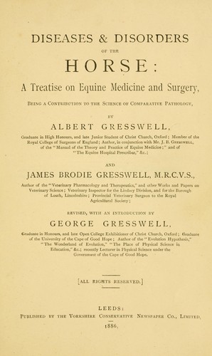 Cover for Diseases & disorders of the horse