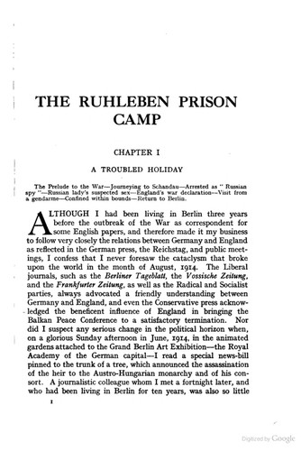 Cover for The Ruhleben prison camp