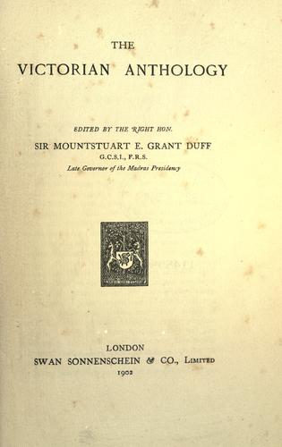 Cover for The Victorian anthology.