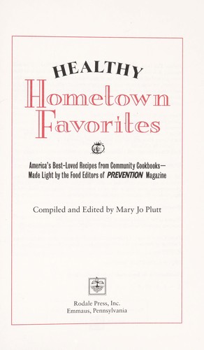 Cover for Healthy Hometown Favorites