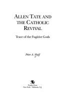 Cover for Allen Tate and the Catholic revival