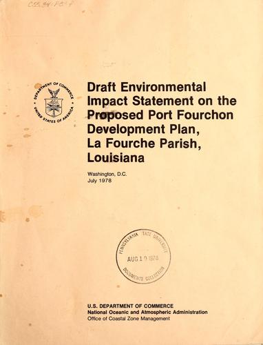 Cover for Draft environmental impact statement on the proposed Port Fourchon development plan, La Fourche Parish, Louisiana
