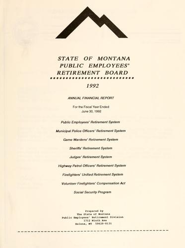 Cover for Annual financial report