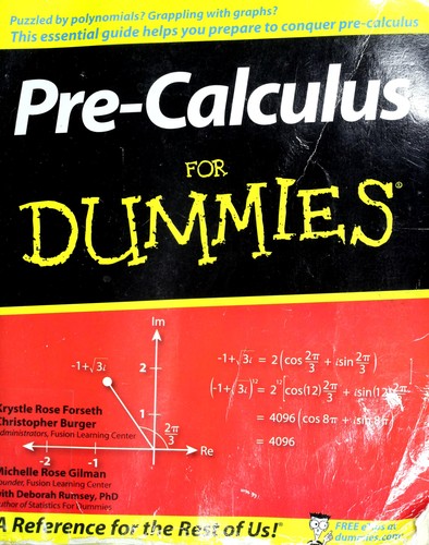 Cover for Pre-calculus for dummies