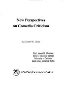 Cover for New perspectives on comedia criticism