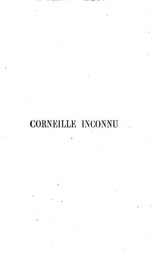 Cover for Corneille inconnu