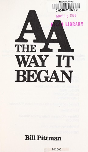 Cover for AA, the way it began