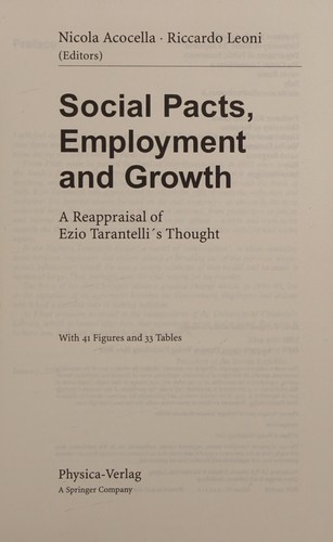 Cover for Social pacts, employment, and growth