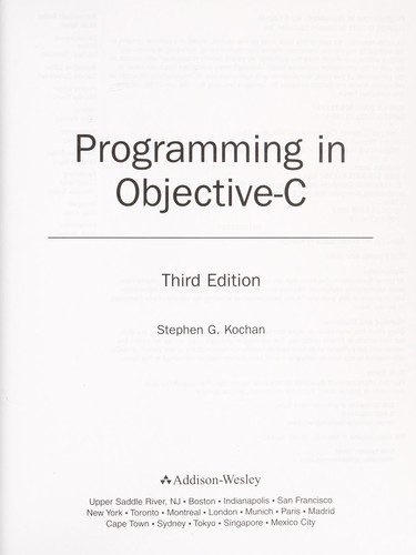 Cover for Programming in objective-C