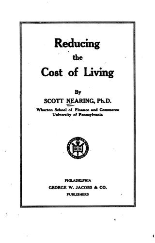 Cover for Reducing the cost of living