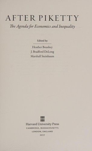 Cover for After Piketty