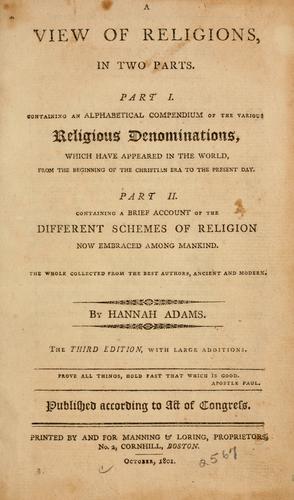 Cover for A view of religions, in two parts