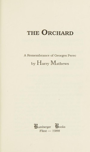 Cover for The orchard
