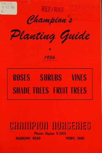 Cover for Champion's planting guide, 1956