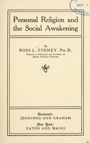 Cover for Personal religion and the social awakening