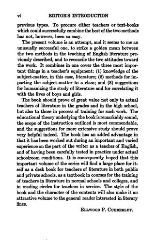 Cover for Teaching literature in the grammar grades and high school