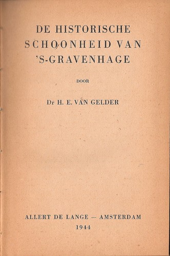 Cover for De  historische schoonheid van 's-Gravenhage
