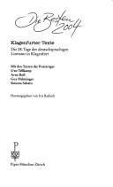 Cover for Klagenfurter Texte 2004