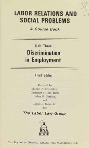 Cover for Discrimination in employment