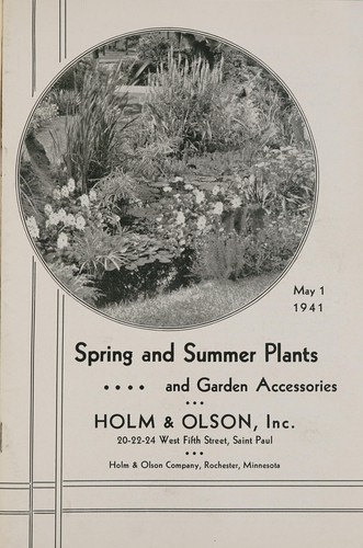 Cover for Spring and summer plants and garden accessories, May 1 1941