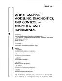 Cover for Modal analysis, modeling, diagnostics, and control