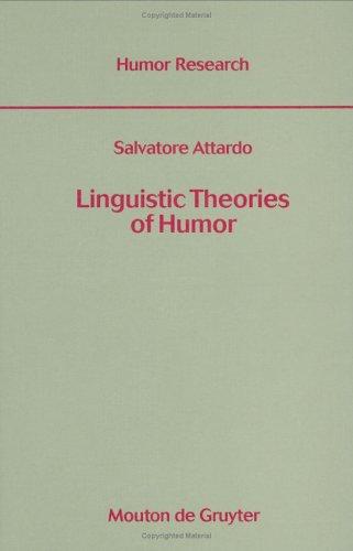 Cover for Linguistic theories of humor