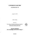 Cover for Conference record, Autotestcon '95, August 8-10, 1995