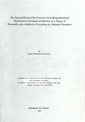Cover for Personality