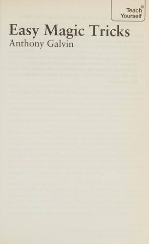Cover for Easy magic tricks