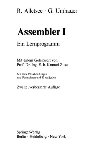 Cover for Assembler I