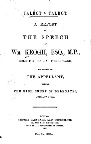 Cover for Talbot v. Talbot