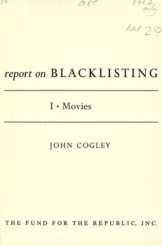 Cover for Report on blacklisting.