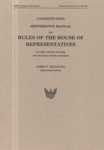 Cover for Constitution, Jefferson's Manual, and Rules of the House of Representatives, One Hundred Tenth Congress
