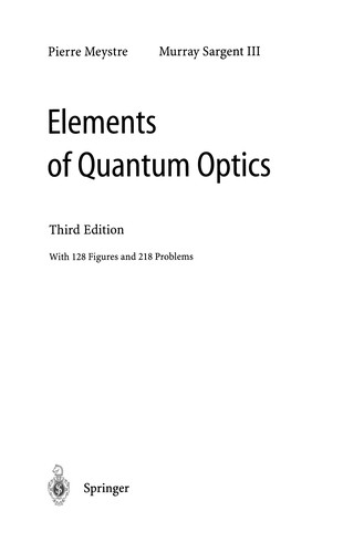 Cover for Elements of Quantum Optics