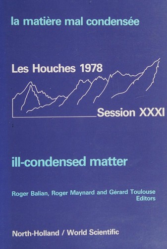 Cover for Ill-condensed Matter