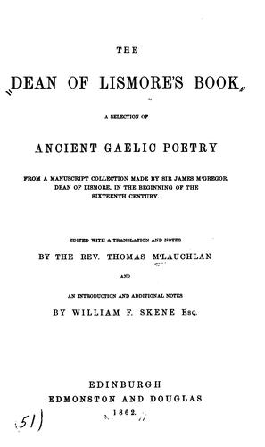 Cover for The Dean of Lismore's book