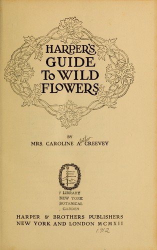 Cover for Harper's guide to wild flowers