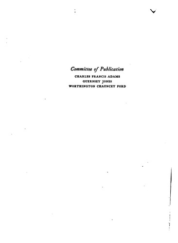 Cover for Collections of the Massachusetts Historical Society