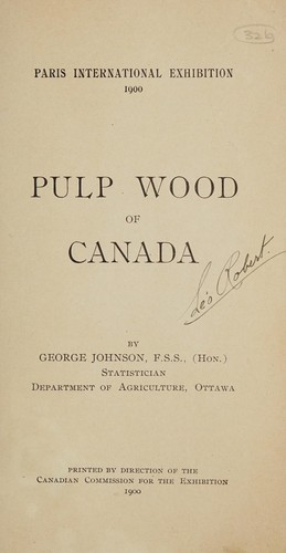 Cover for Pulp wood of Canada